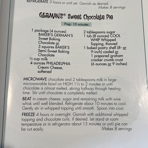 Celebrate With Cool Whip Cookbook Recipes HC Book - Picture 7 of 15